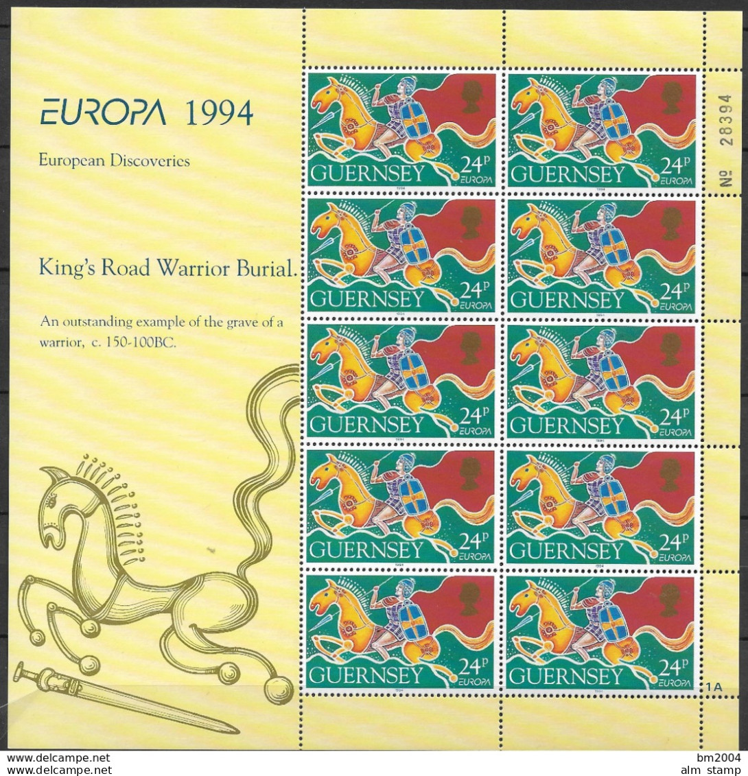 1994 Guernsey   Mi 635-8 **MNH    Europa: Entdeckungen Und Erfindungen - Guernesey