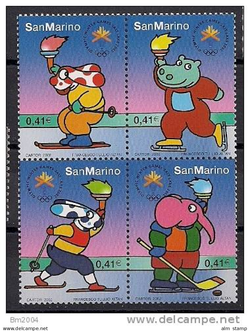 2002 San Marino Mi. 2006-9 **MNH - Winter 2002: Salt Lake City - Paralympics