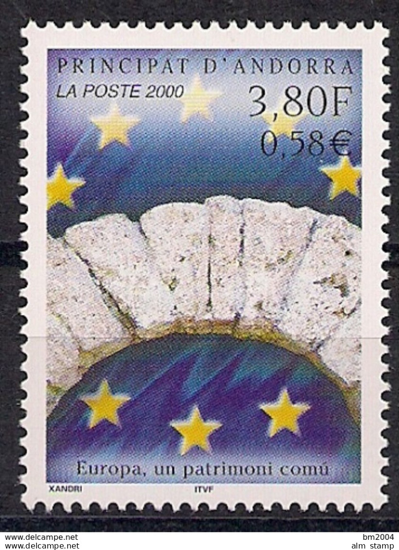 2000 Andorra  France   Mi. 558  **MNH  Gemeinsames Erbe Europa. - Europese Gedachte