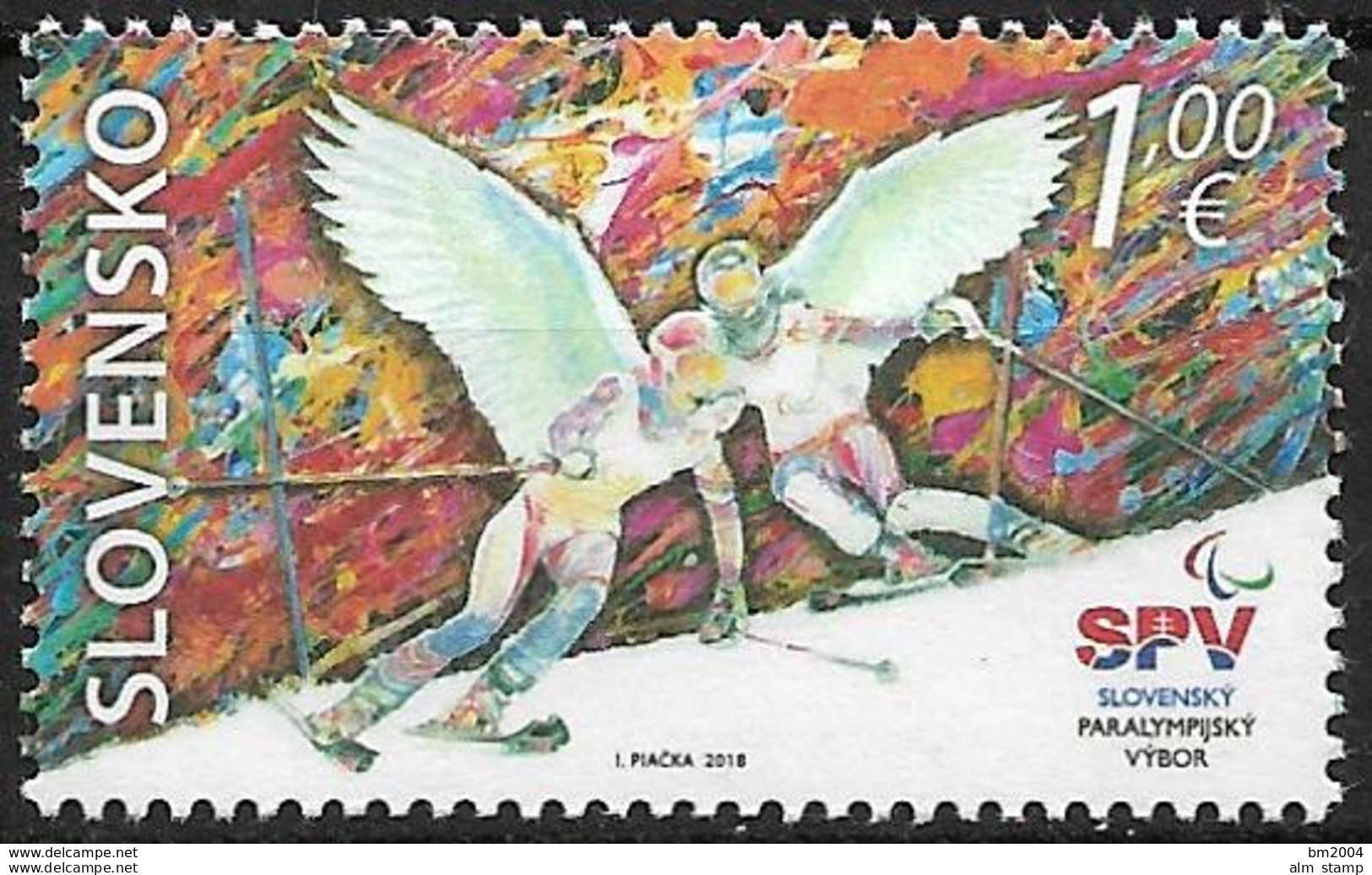 2018 Slowakei Slovensko  Mi. 838 **MNH .Olympische Winterspiele, Pyeongchang. - Ungebraucht