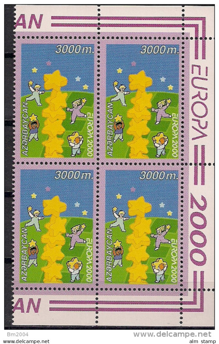 2000 Aserbaidschan  Azerbaidjan    Mi. 461-2 **MNH  Bloc Of 4 Pc   Europa - 2000