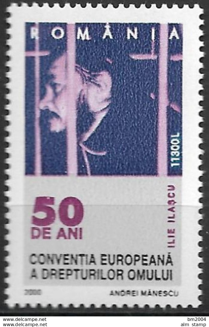 2000 Rumänien Romania  Mi. 5529 **MNH . 50 Jahre Europäische Menschenrechtskonvention - Europese Gedachte