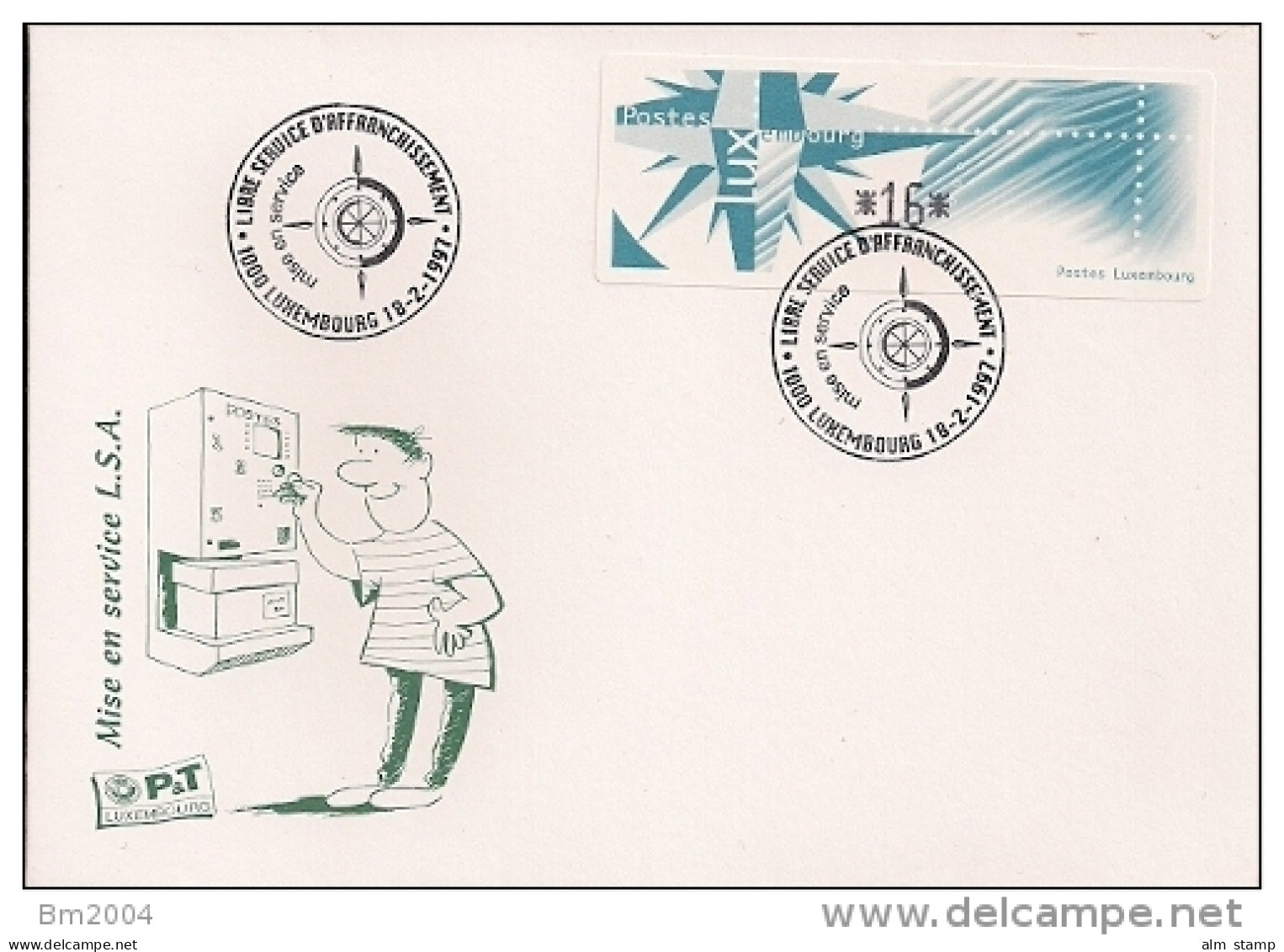 1997 Luxemburg Automatenmarke Mi. 4  FDC   NATO - Europese Gedachte