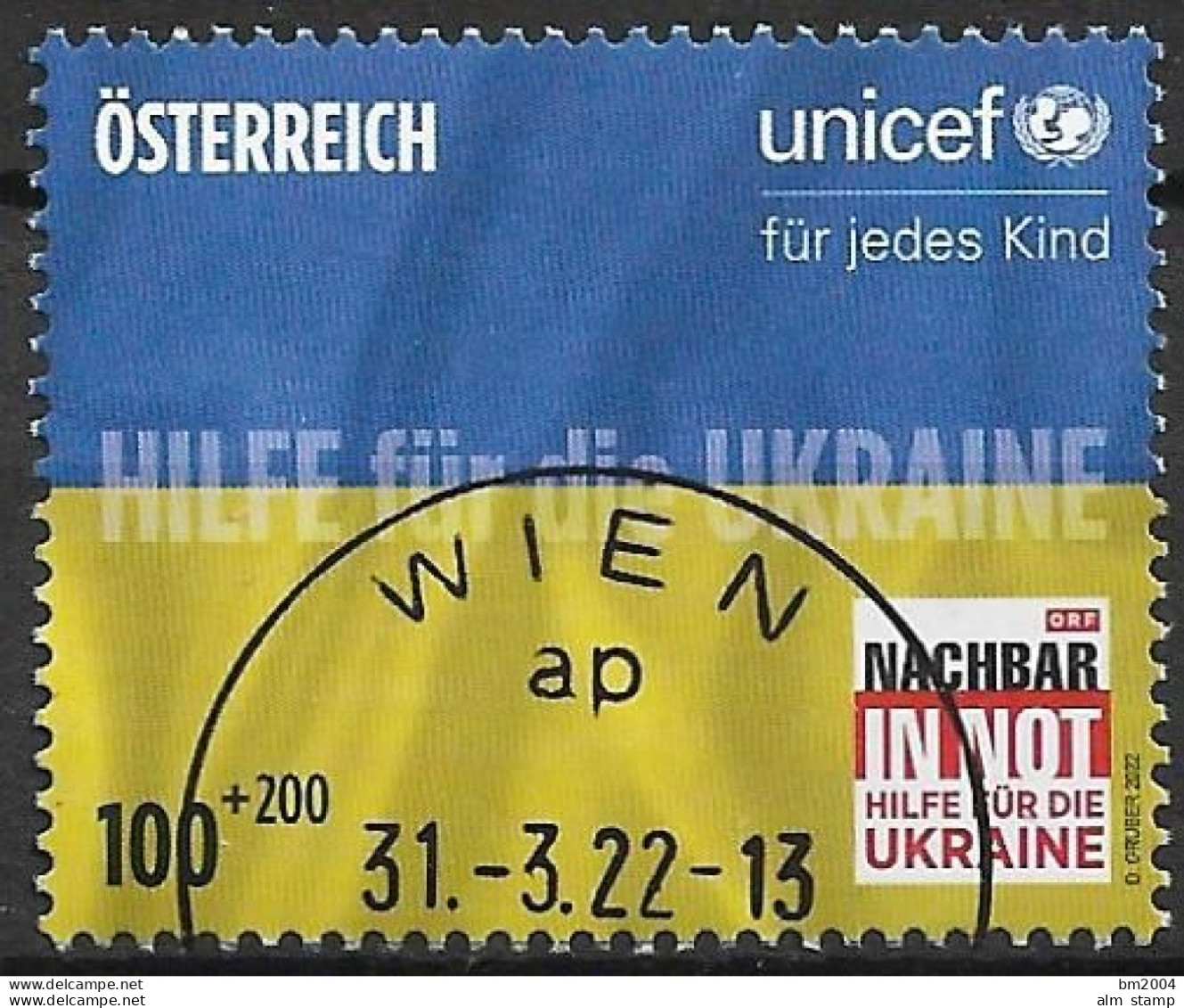 2022 Austria Österreich  Mi. 3641 FD-used Wien    Solidarität Mit Der Ukraine - Gebraucht