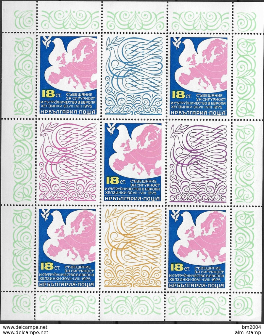 1975 Bulgarien Mi. 2434 **MNH Konferenz über Sicherheit Und Zusammenarbeit In Europa (KSZE). - Europese Gedachte