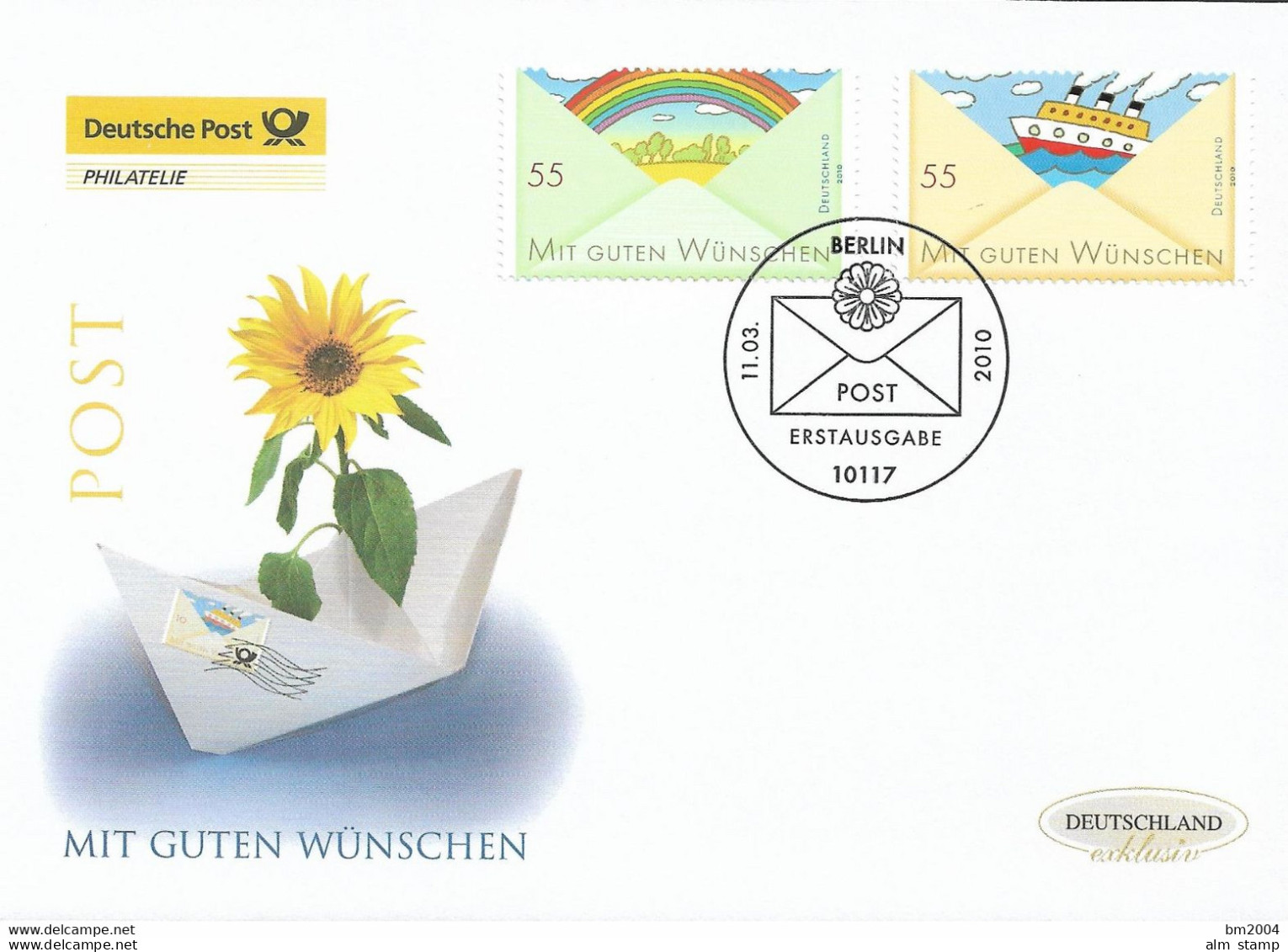 2010  Deutschland  Germany Mi. 2786-7 FDC   Post: Grußmarken - 2001-2010