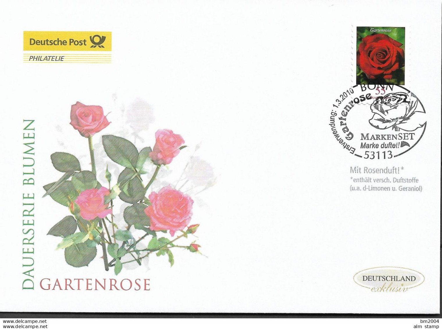 2010  Deutschland  Germany Mi. 2675 FDC  Blumen Gartenrose Mit Rosendurft - 2001-2010