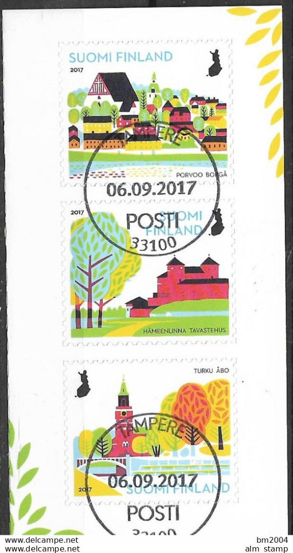 2017 Finnland Mi. 2532-4 FD-used  Nationale Stadtparks - Gebraucht