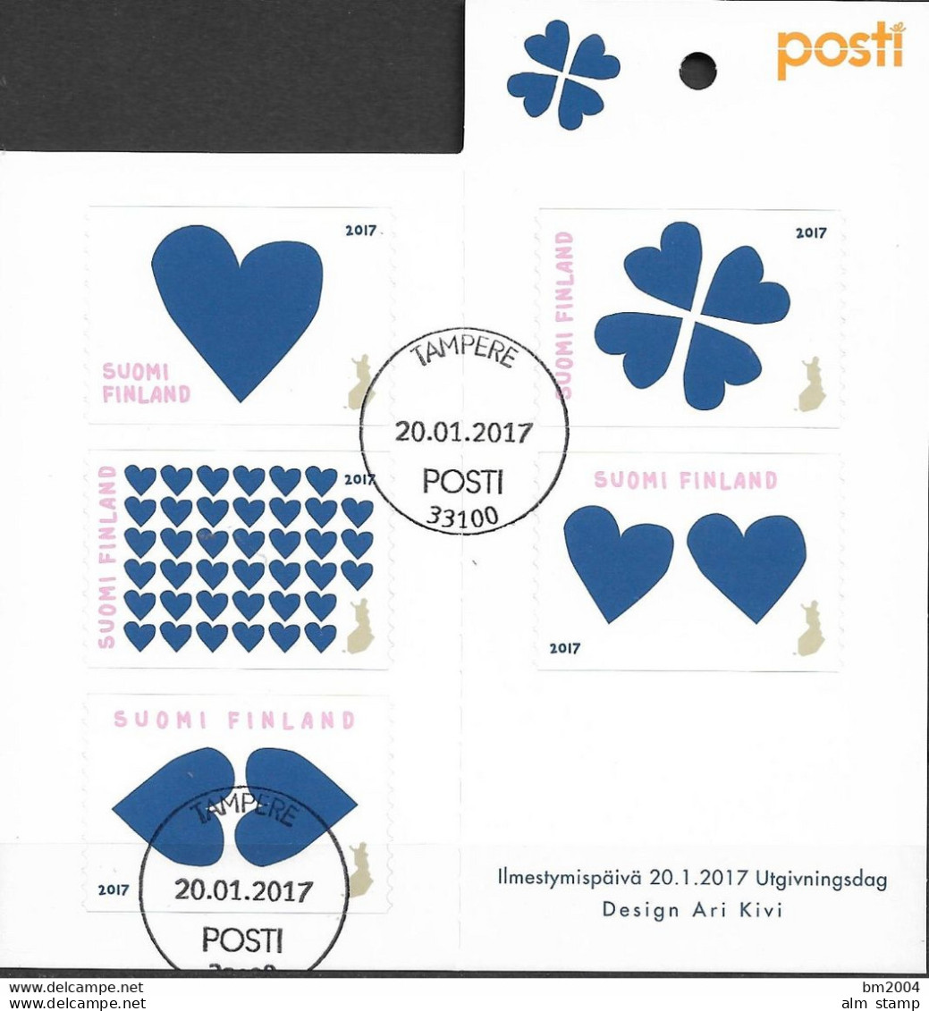 2017 Finnland Mi. 2485-9 FD-used    Valentinstag - Used Stamps