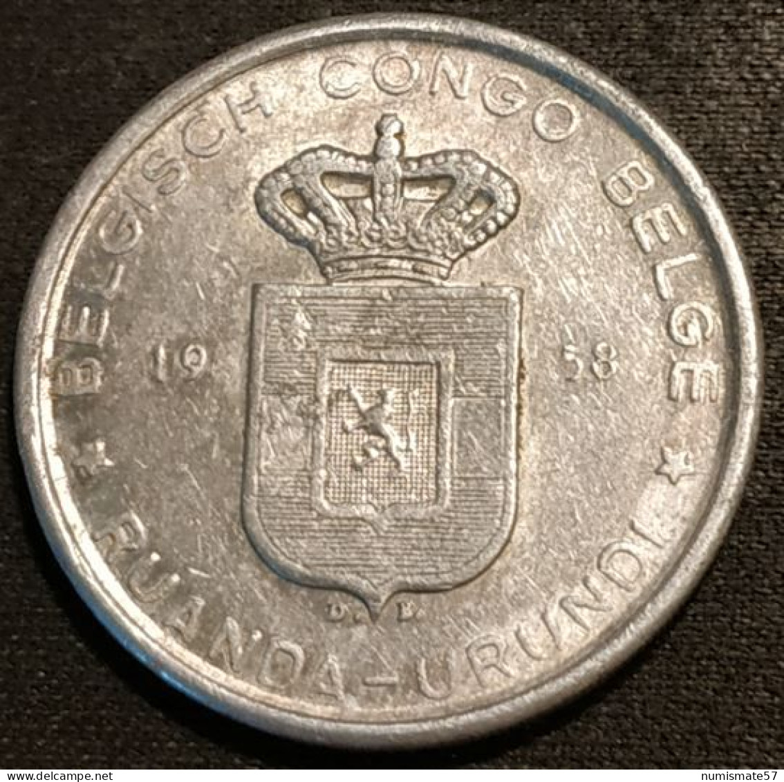 CONGO BELGE - 5 FRANCS 1958 - KM 3 - 1951-1960: Boudewijn I