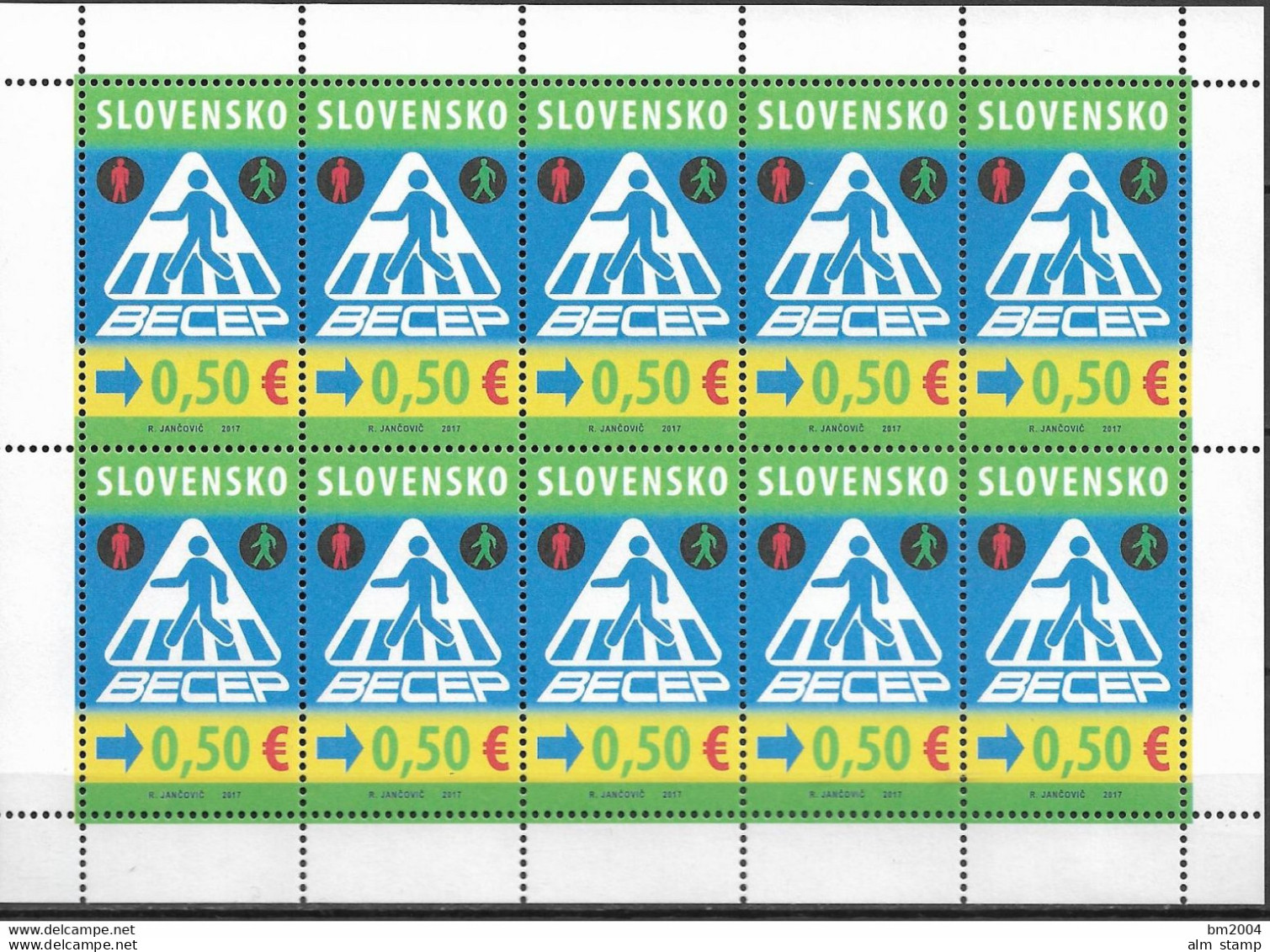 2017 Slowakei Mi. 832 **MNH  Internationale Dekade Für Sicherheit Im Straßenverkehr 2011–2020. - Unused Stamps