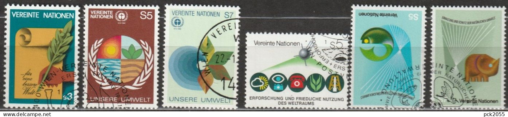 UNO Wien 1982 MiNr.23 - 28 O Gestempelt Kompletter Jahrgang ( 1926)günstige Versandkosten - Used Stamps