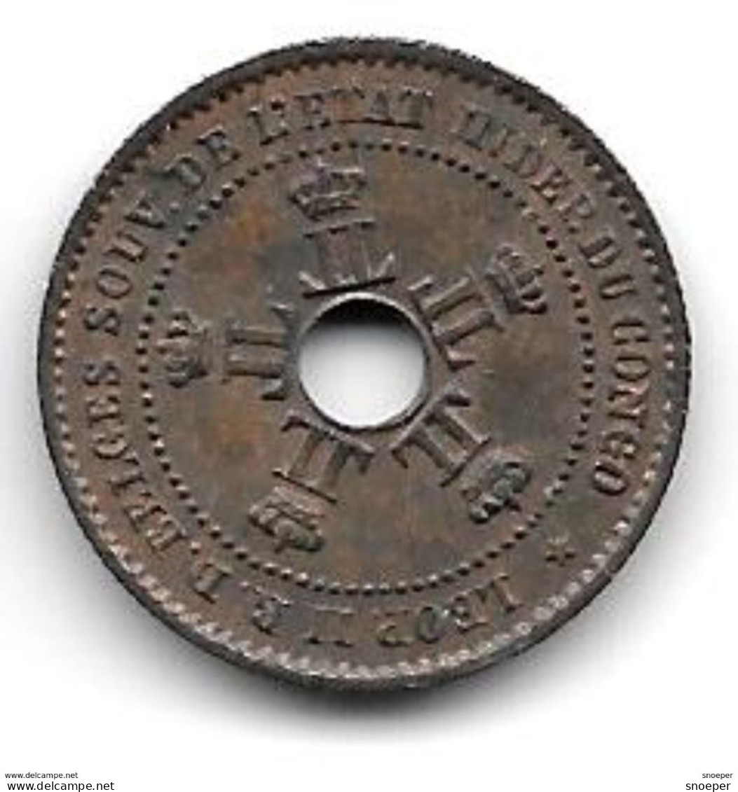 *congo 1 Centime 1888  Km1  Unc!!!! - 1885-1909: Leopold II.