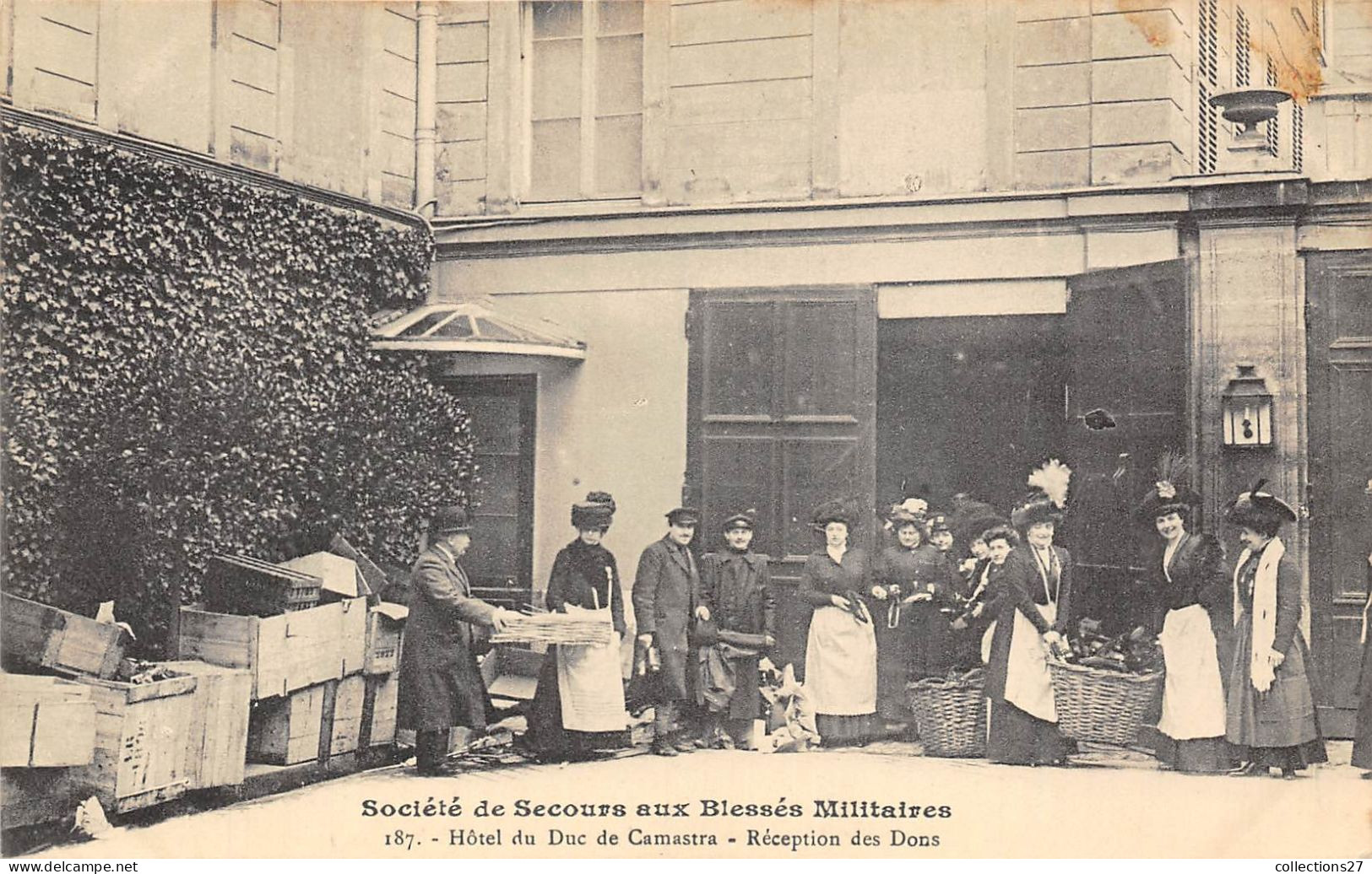 PARIS-75007- SOCIETE DE SECOURS AUX BLESSES MILITAIRES- HÔTEL DU DUC DE CAASTRA - RECEPTION DES DONS - Paris (07)