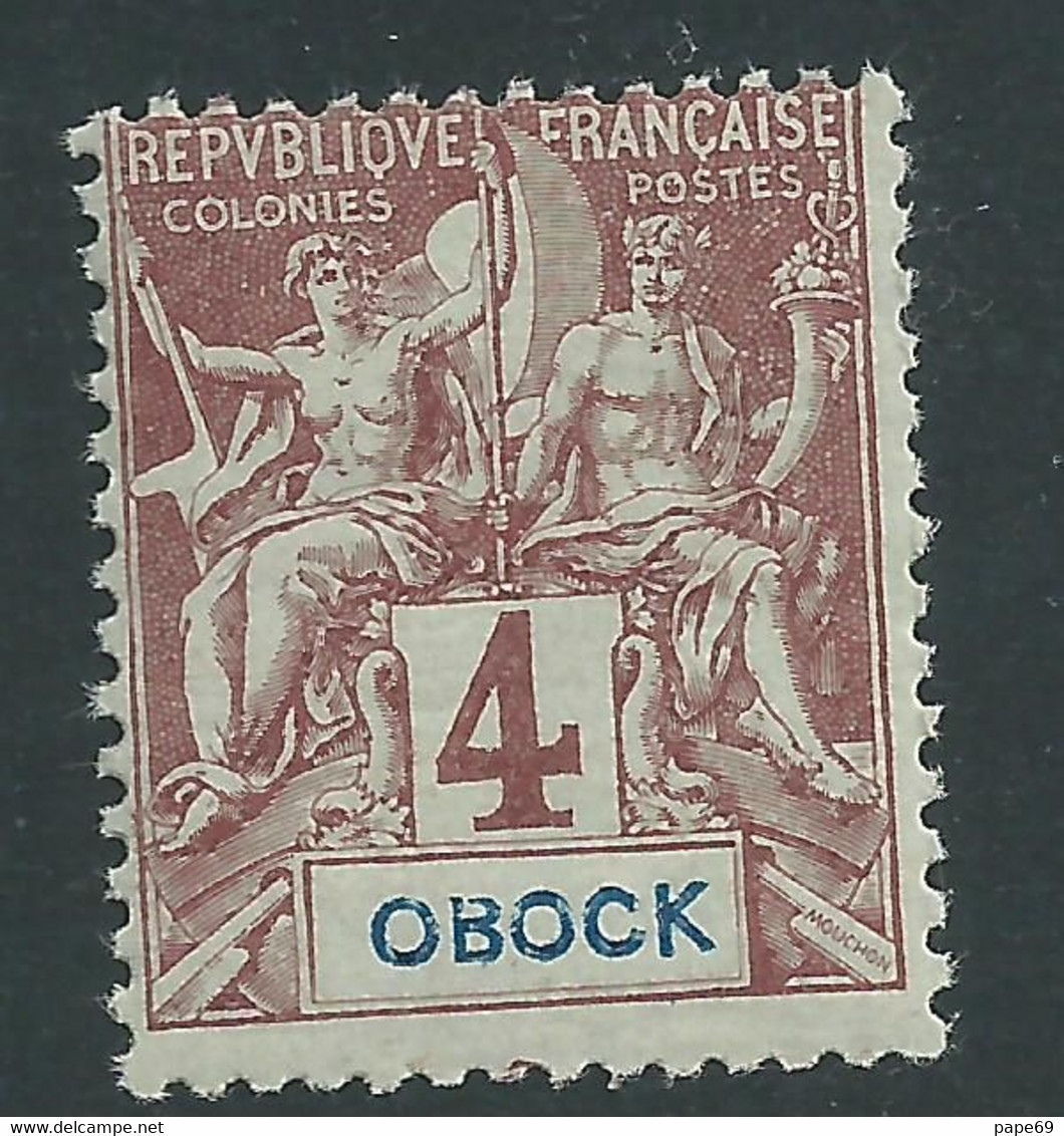 Obock N° 34 XX  Type Groupe : 4 C. Lilas-brun Sur Gris, Sans Charnière, TB - Neufs