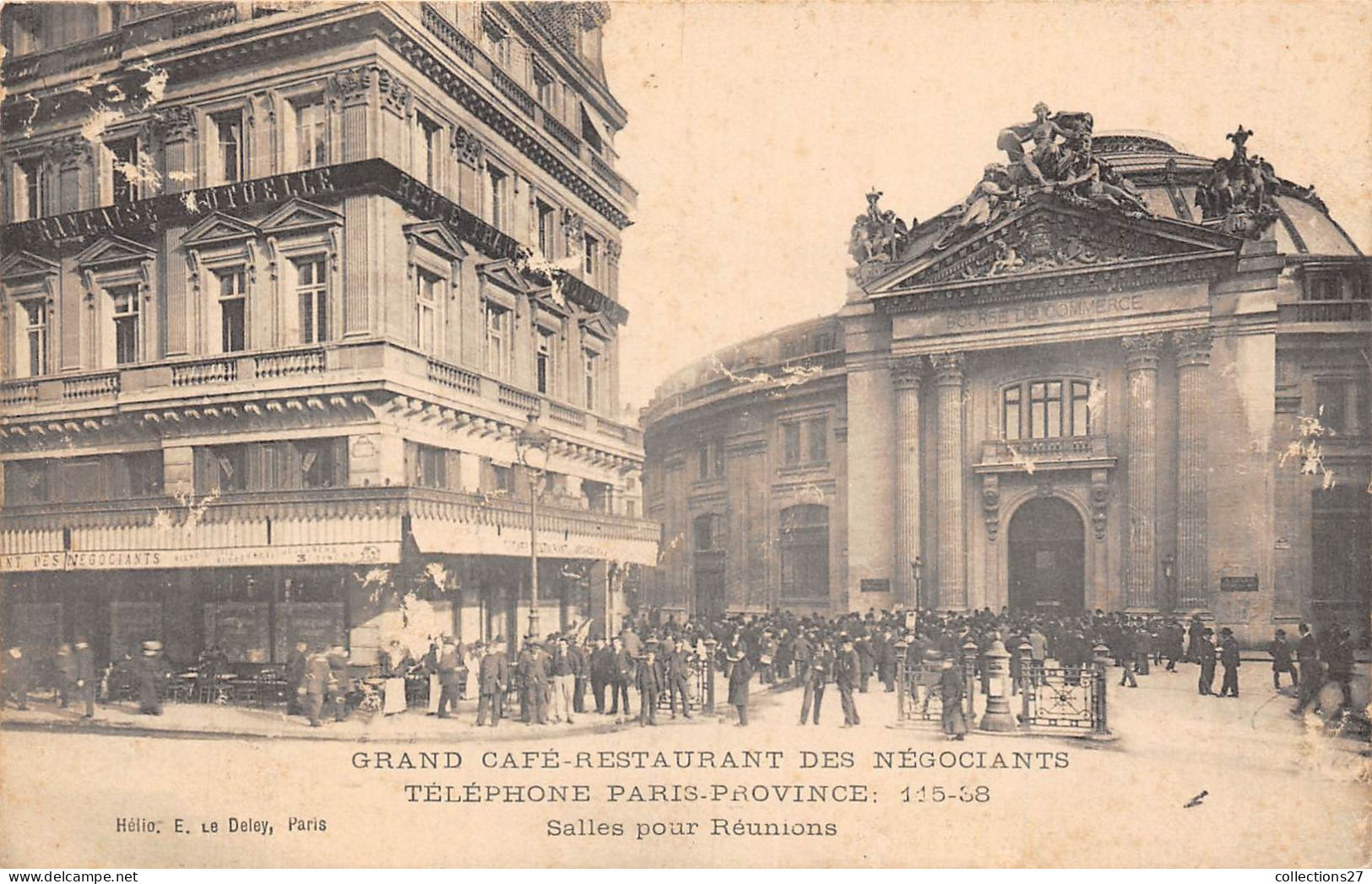 PARIS-75001- GRAND CAFE-RESTAURANT DES NEGOCIANTS - SALLE POUR REUNIONS - Arrondissement: 01