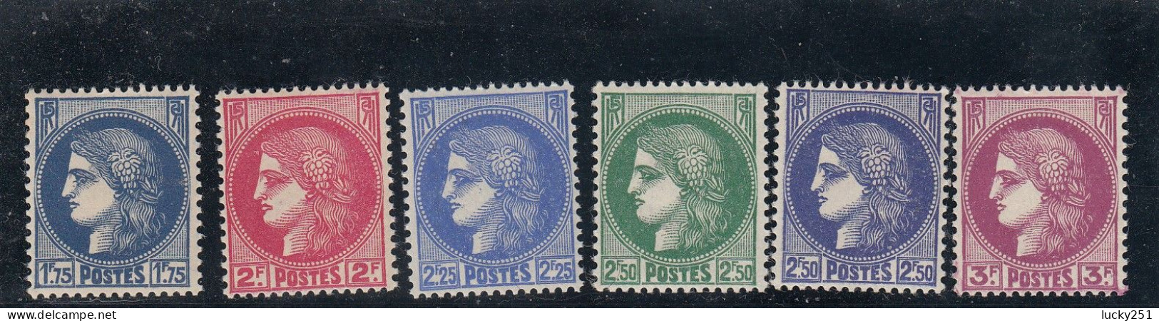 France - Année 1938/41 - Neuf** - N°YT 372/76** - Type Cérès - Ungebraucht