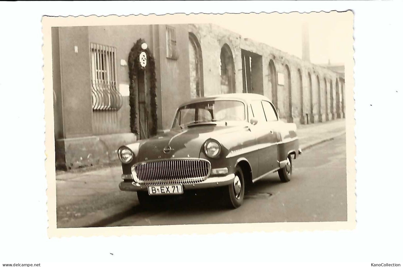 Opel Rekord Mit Berliner Kennzeichen, SW-Fotografie 9 X 10 Cm - Coches