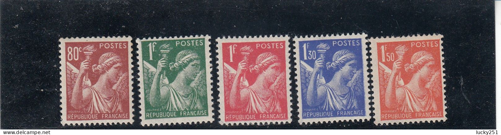 France - Année 1939/41 - Neuf** - N°YT 431/35**  -  Type Iris - Unused Stamps