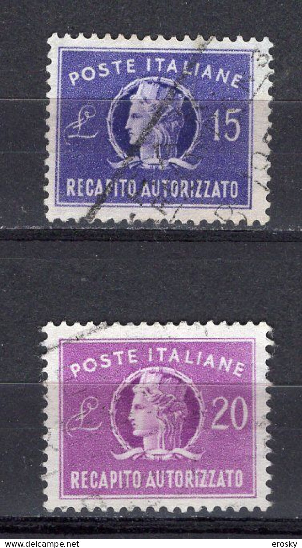 Y6193 - ITALIA RECAPITO Ss N°10/11 - ITALIE EXPRES Yv N°36/37 - Poste Exprèsse/pneumatique