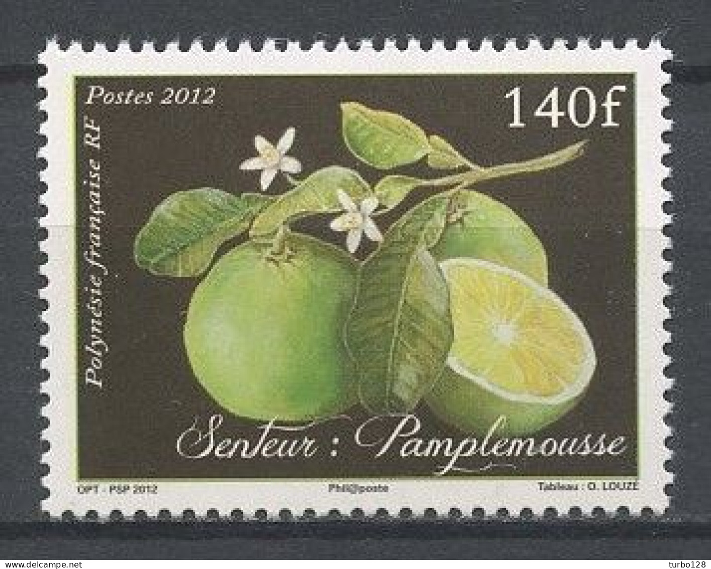 POLYNESIE 2012 N° 997 ** Neuf MNH  Superbe  Senteur Pamplemousse Fruits Tableaux Louzé Peintures Painting - Neufs