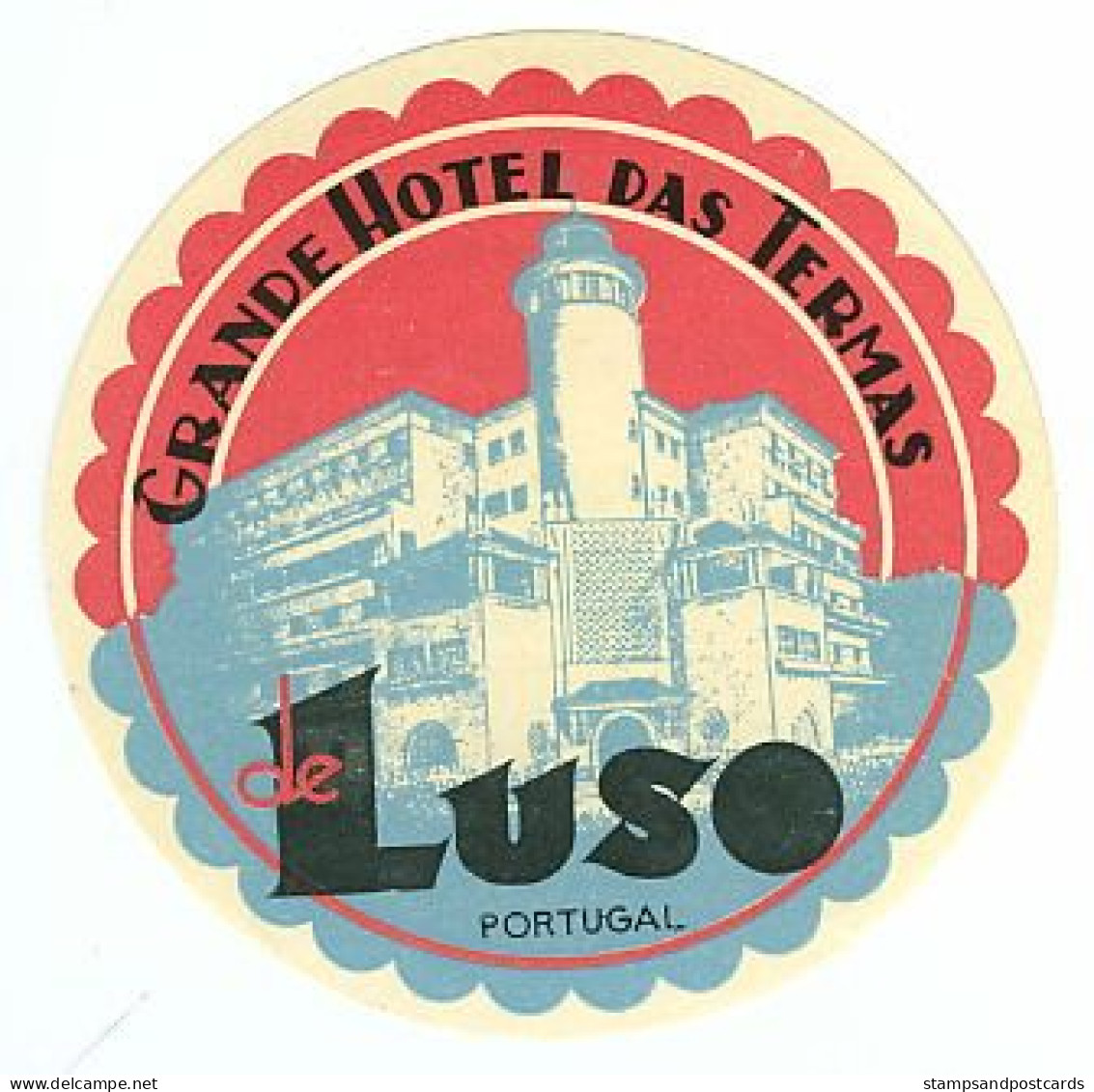 Portugal Etiquette Valise Hotel Termas Do Luso Luggage Label - Etiquetas De Hotel
