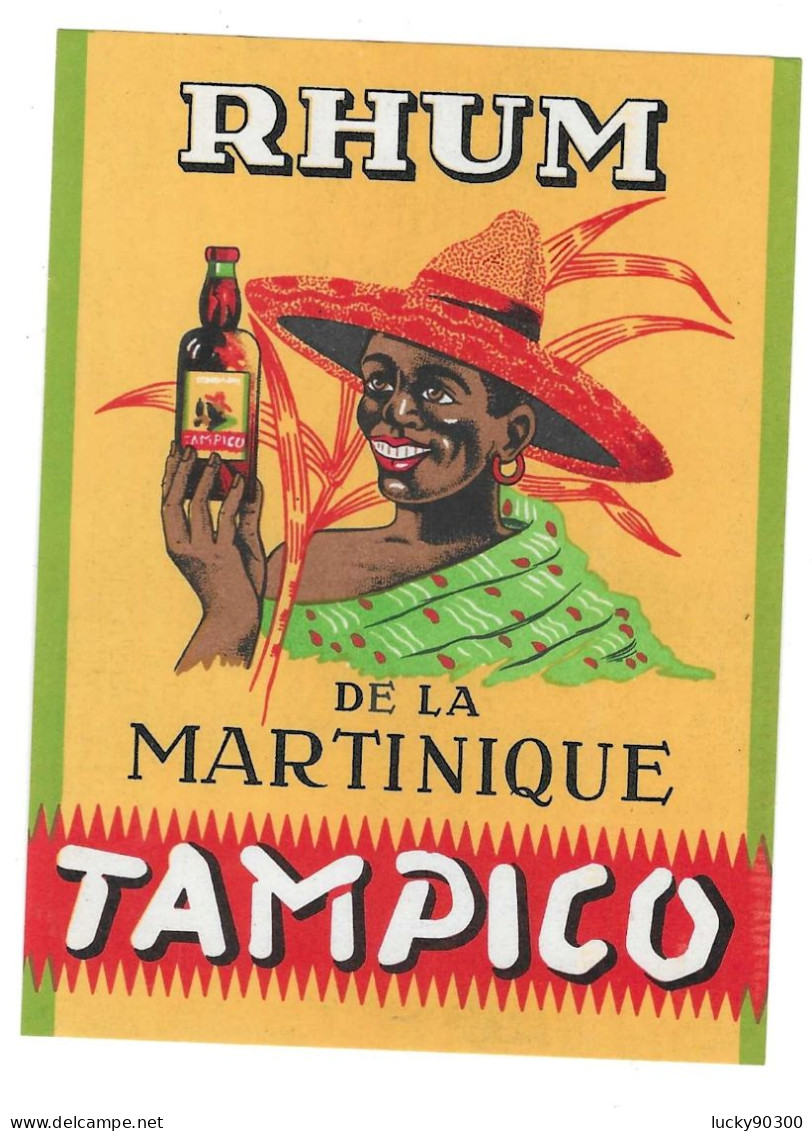 TRES BELLE ANCIENNE ETIQUETTE CHROMO - RHUM DE LA MARTINIQUE - TAMPICO - Rum