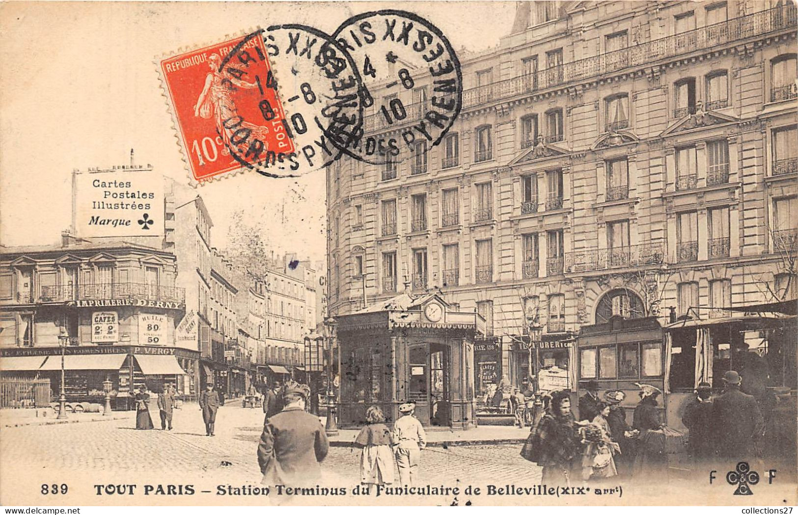 PARIS-75019-TOUT PARIS- STATION TERMINUS DU FINUCULAIRE DE BELLEVILLE - Arrondissement: 19