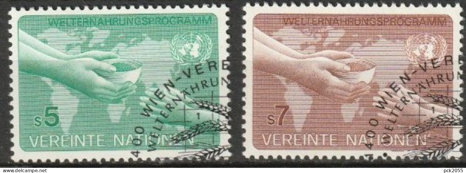 UNO Wien 1983 MiNr.32 - 33 O Gest. Welternährungsprogramm ( 2176 ) - Usati