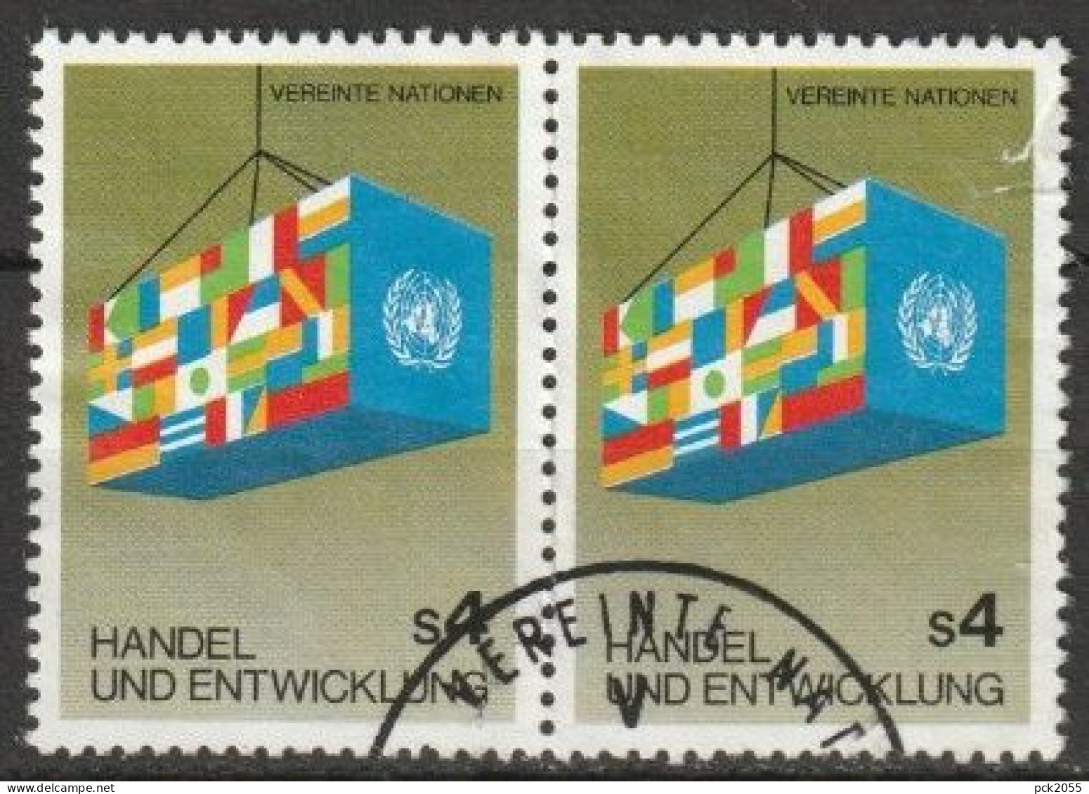 UNO Wien 1983 MiNr.34 Paar O Gest. UNCTAD ( 2177 ) - Used Stamps