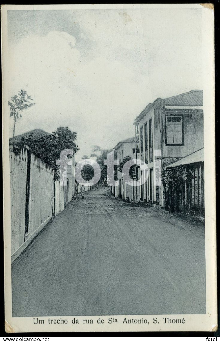 OLD POSTCARD RUA SE SANTO ANTONIO SAO TOME THOME AFRICA AFRIQUE - São Tomé Und Príncipe