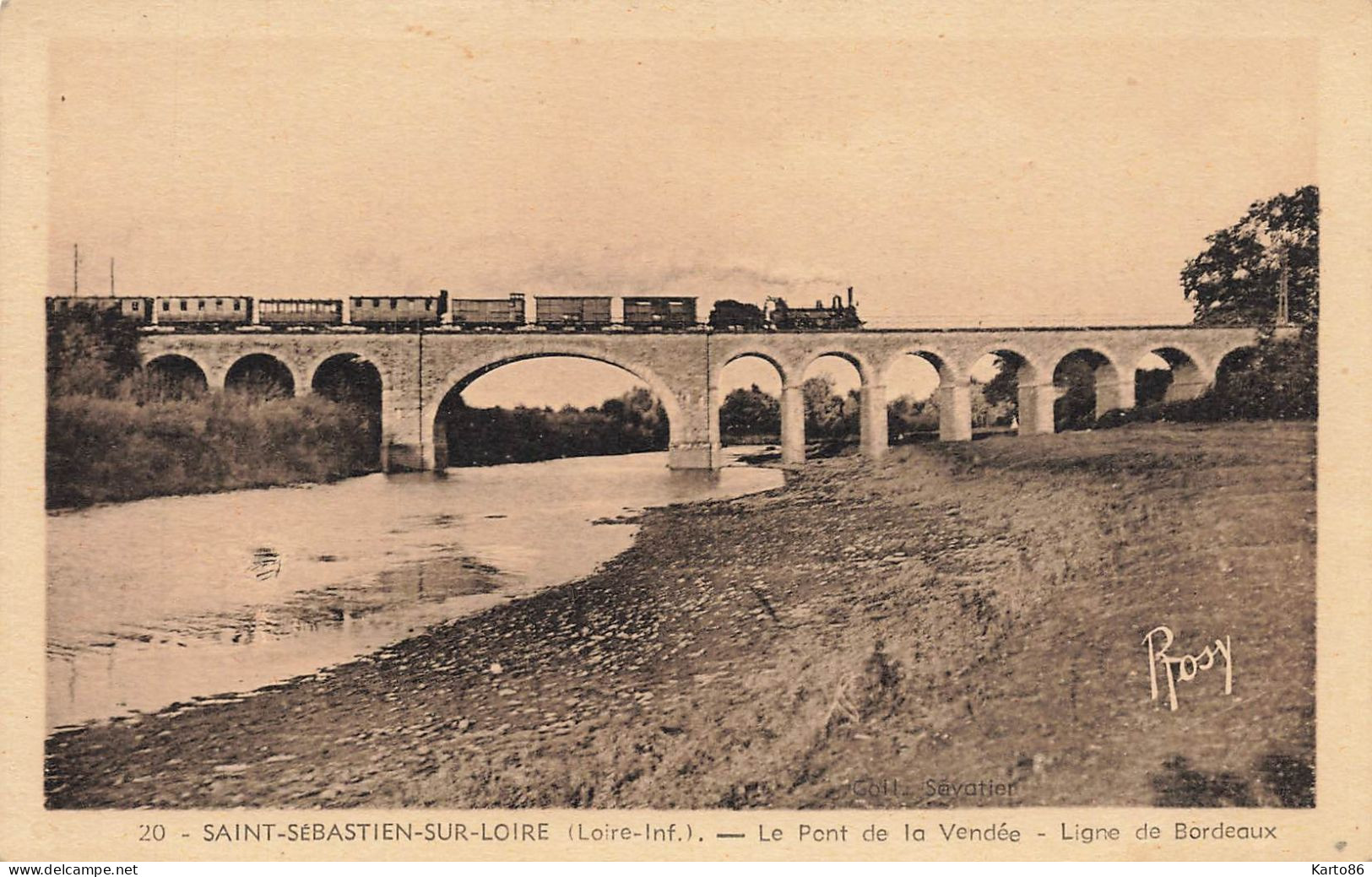 St Sébastien Sur Loire * Le Pont De La Vendée * La Ligne Chemin De Fer De Bordeaux * Passage Du Train - Saint-Sébastien-sur-Loire