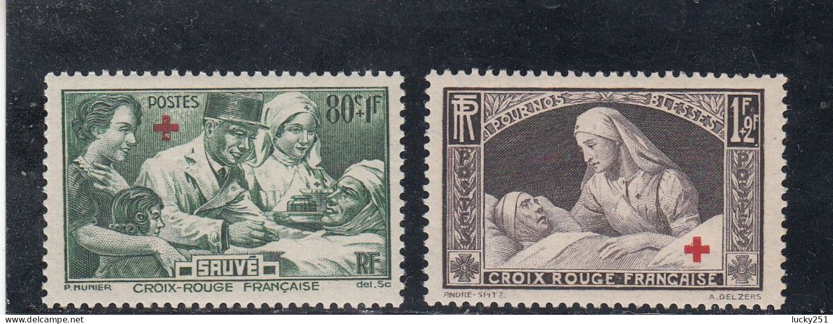 France - Année 1940 - Neuf** - N°YT 459/60** - Au Profit Des Blessés, Croix Rouge - Unused Stamps