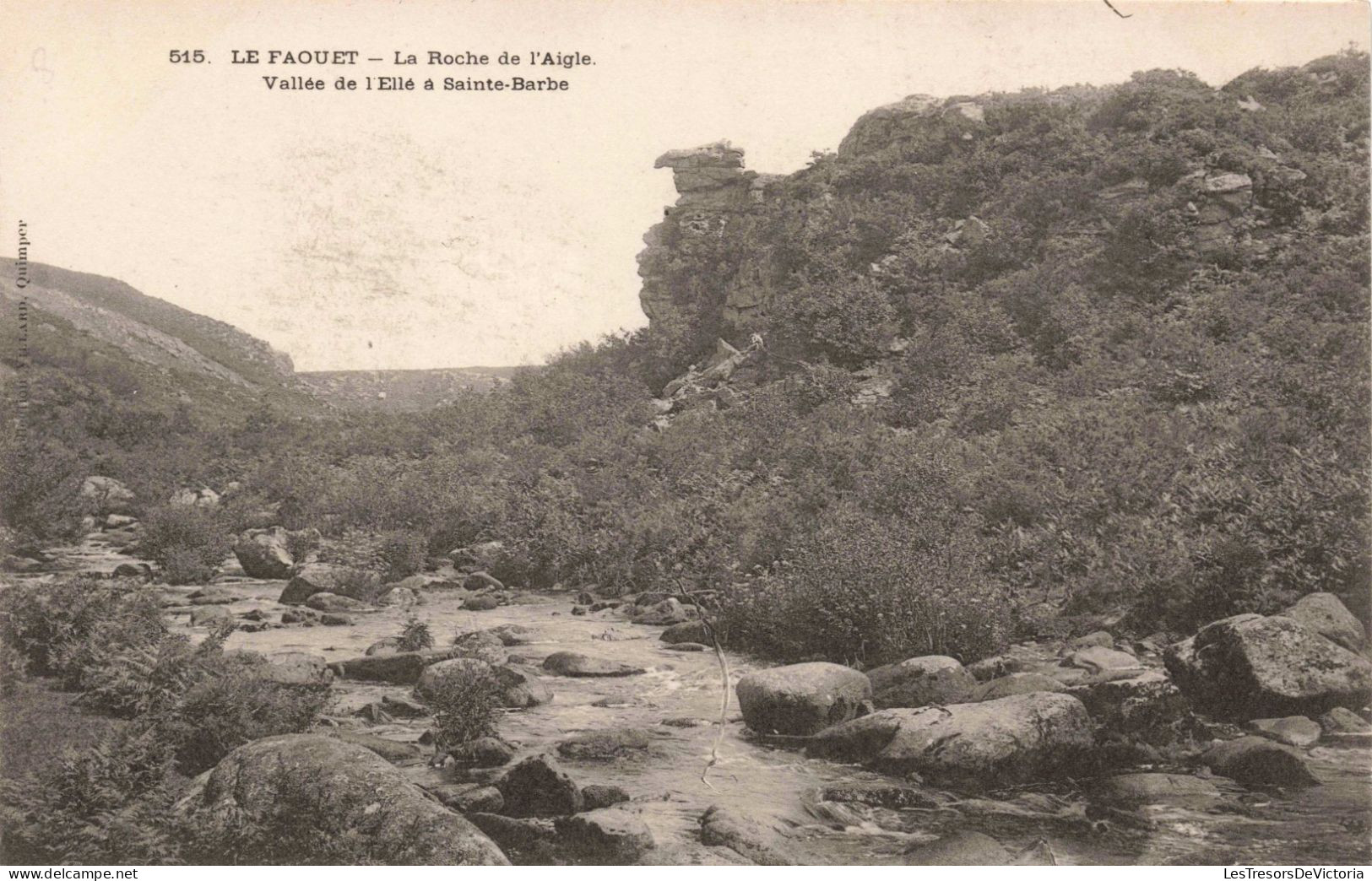 FRANCE - Le Faouet - La Roche De L'aigle - Vallée De L'Ellé à Sainte-Barbe - Carte Postale Ancienne - Faouët