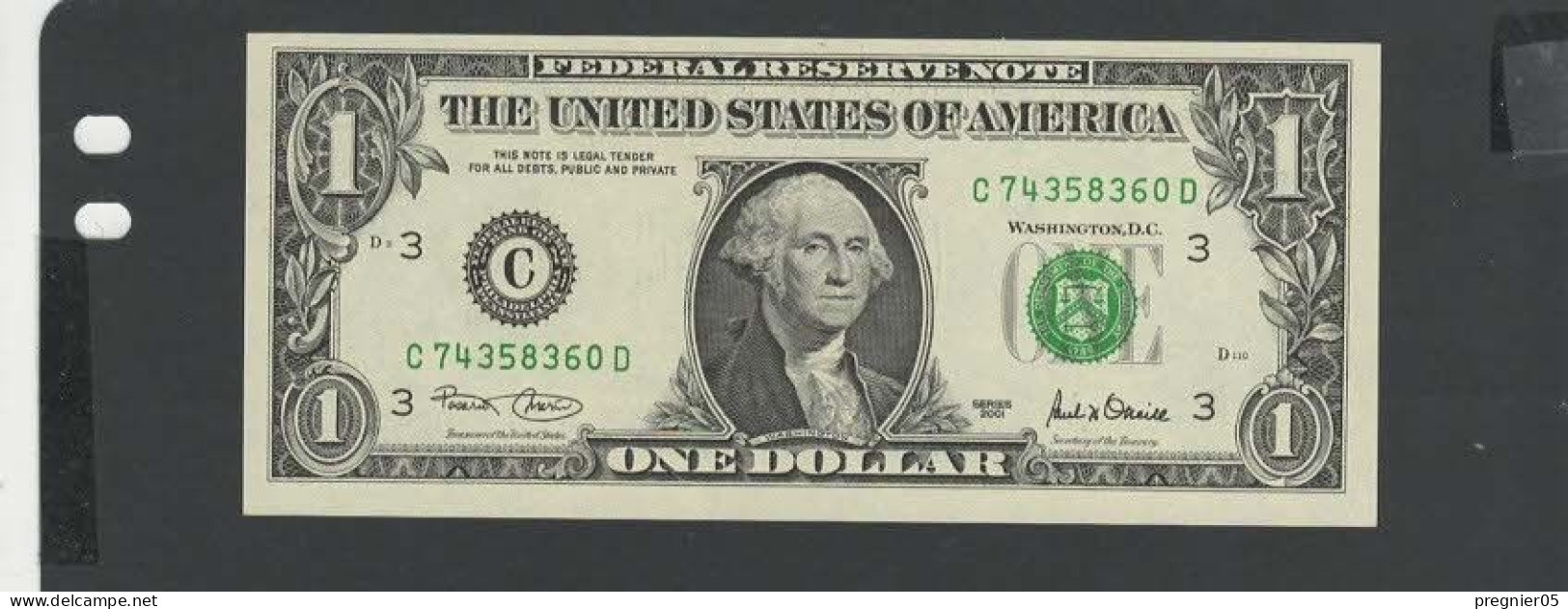 USA - Billet 1 Dollar 2001 PrNEUF/AUNC P.509 § C - Billetes De La Reserva Federal (1928-...)