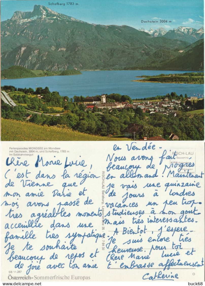Carte Postale CPM Mondsee Dachstein Und Schafberg Autriche Österreich Austria éditeur Risch-Lau Salzburg - Mondsee