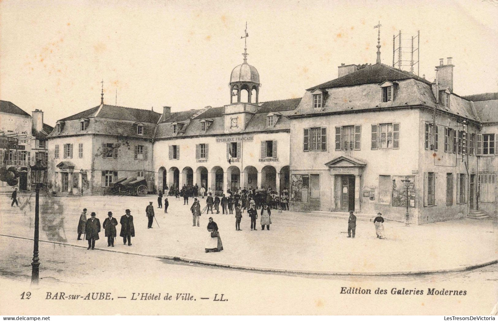 FRANCE - Bar-sur-Aube - L'hôtel De Ville - Animé - Carte Postale Ancienne - Bar-sur-Aube