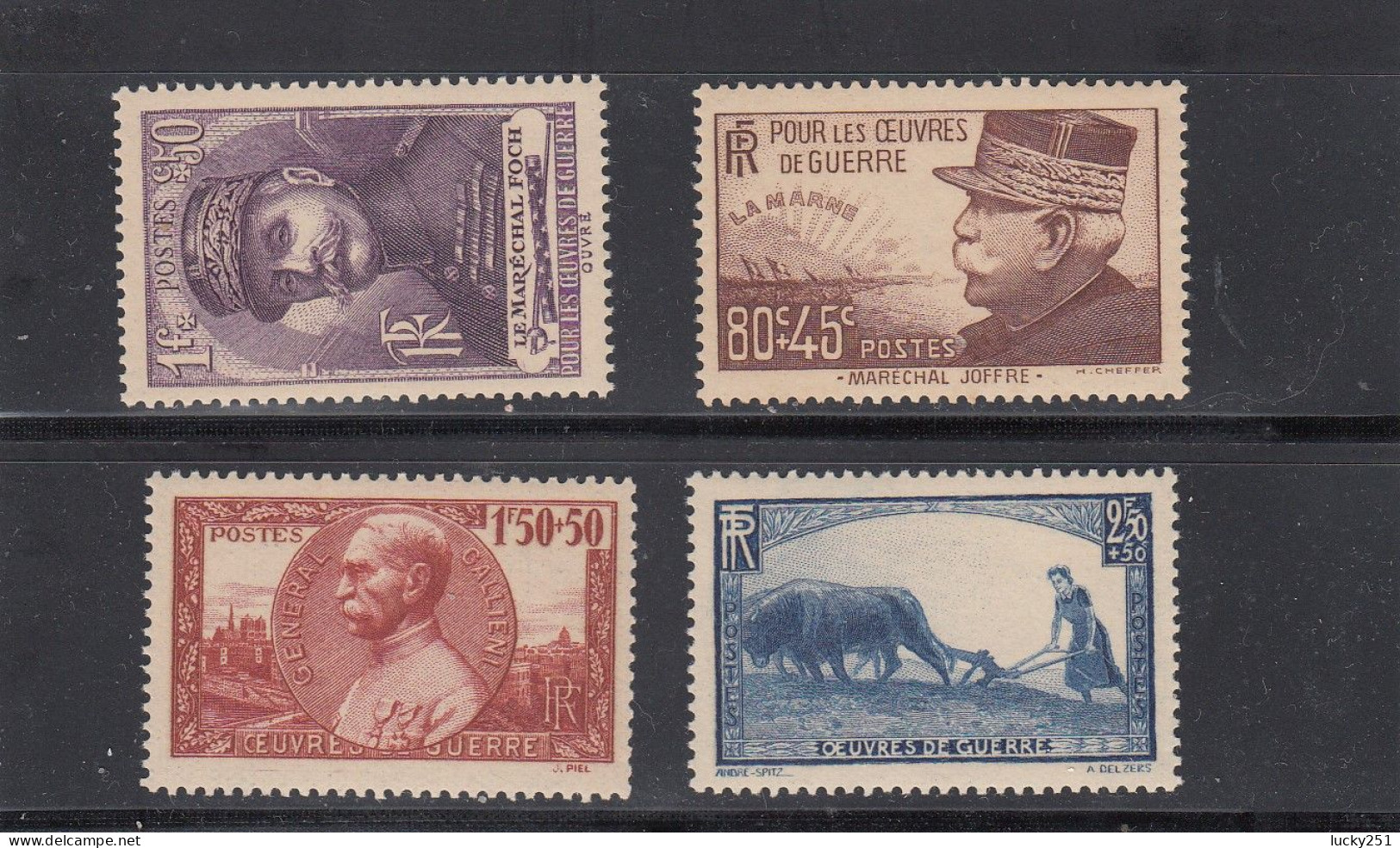 France - Année 1940 - Neuf** - N°YT 454/57** - Au Profit Des Oeuvres De Guerre - Unused Stamps