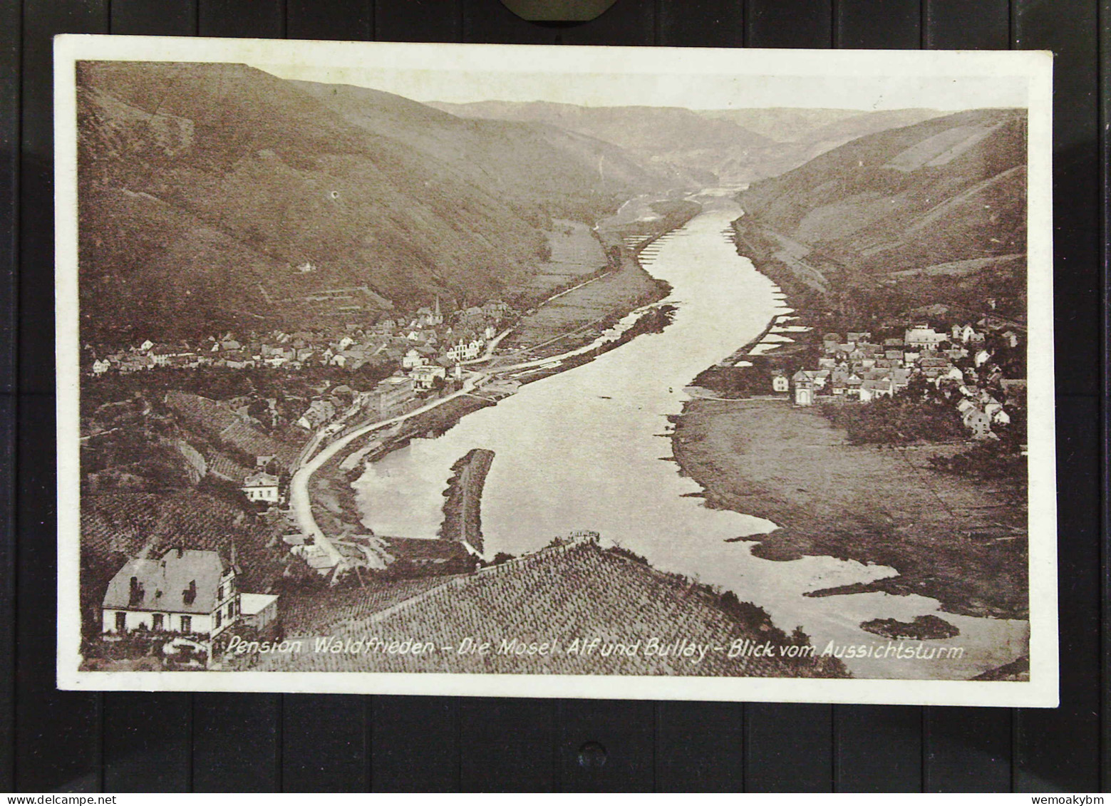 DR: AK Alf Und Bullay, Pension Waldfrieden An Der Mosel Mit Blick Vom Aussichtsturm KÖLN Vom 4.10.1927 Nachgebührstpl.15 - Alf-Bullay