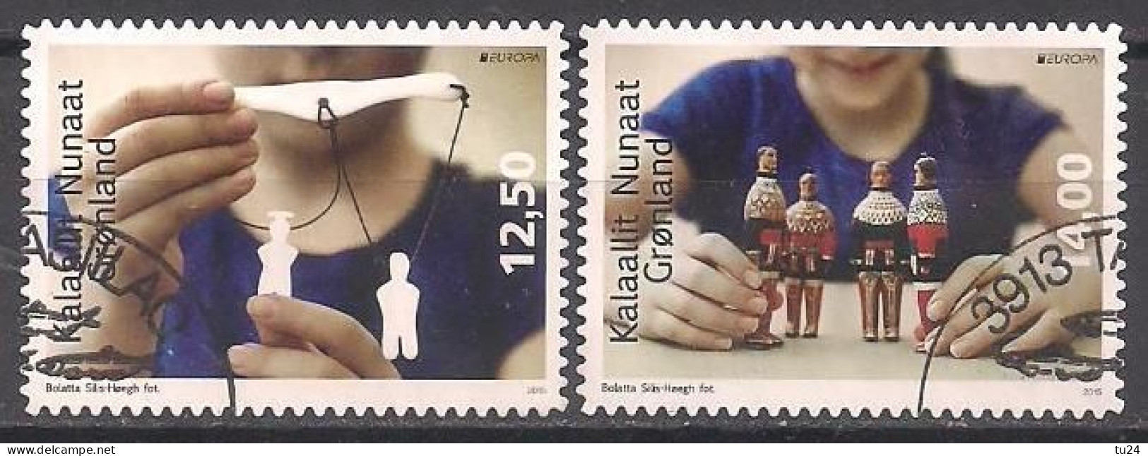 DK - Grönland  (2015)  Mi.Nr.  695 + 696  Gest. / Used  (9hd11) EUROPA   MH / From Booklet - Oblitérés