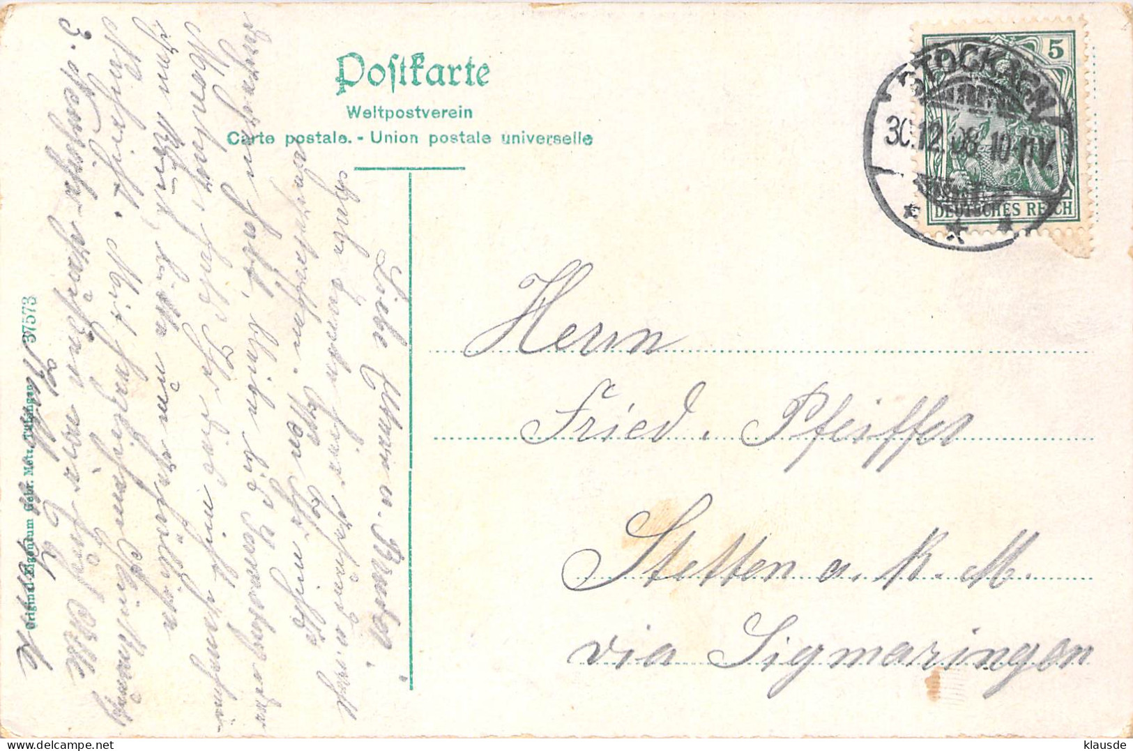 Stockach - Kirchhalde Gel.1909 - Stockach