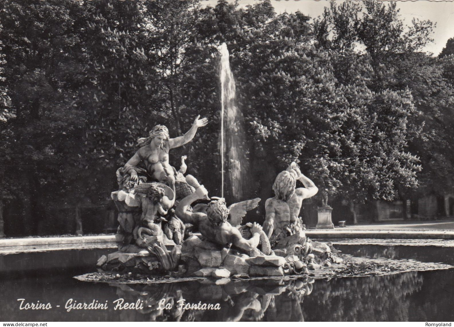 CARTOLINA  TORINO,PIEMONTE-GIARDINI REALI-LA FONTANA-STORIA,MEMORIA,CULTURA,RELIGIONE,BELLA ITALIA,NON VIAGGIATA - Trasporti