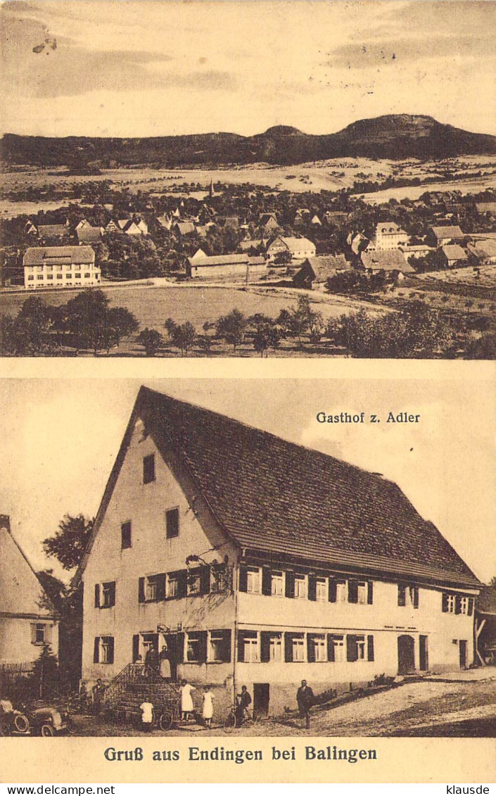 Gruß Aus Endingen B.Balingen Mehrbild Gasth.zum Adler Gel.1926 - Balingen