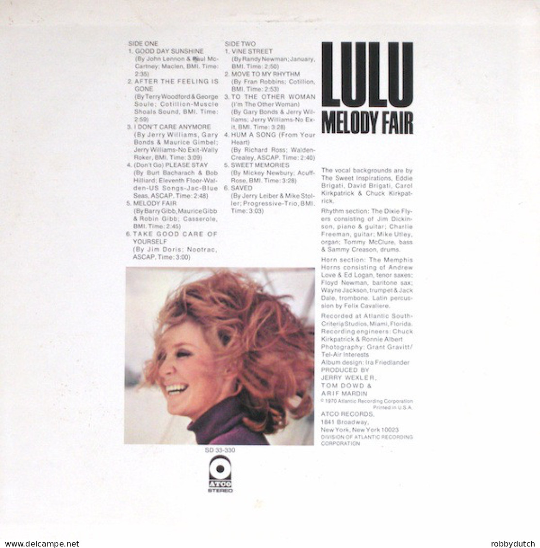 * LP *  LULU - MELODY FAIR (USA 1970 EX-) - Disco & Pop
