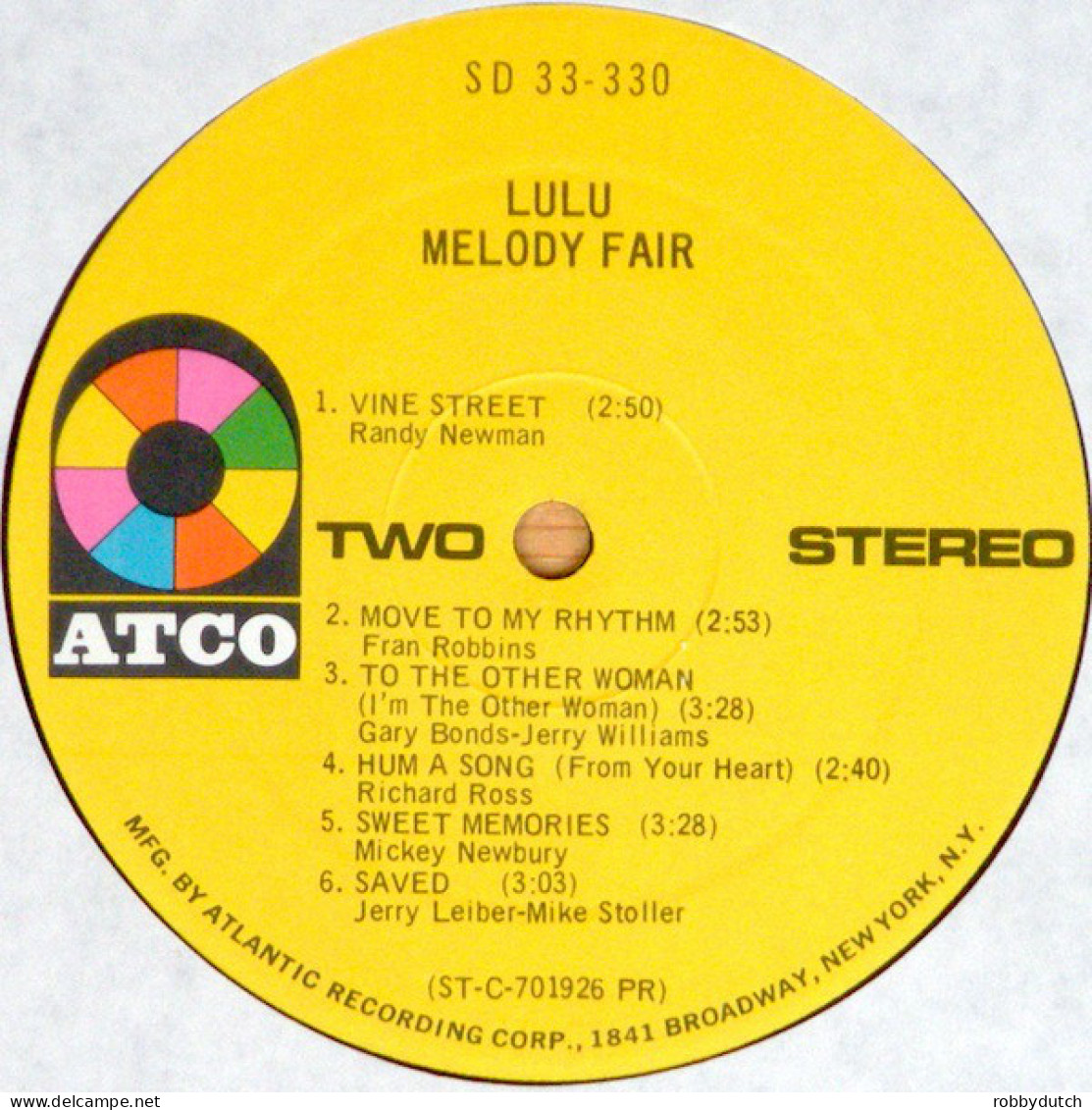 * LP *  LULU - MELODY FAIR (USA 1970 EX-) - Disco & Pop