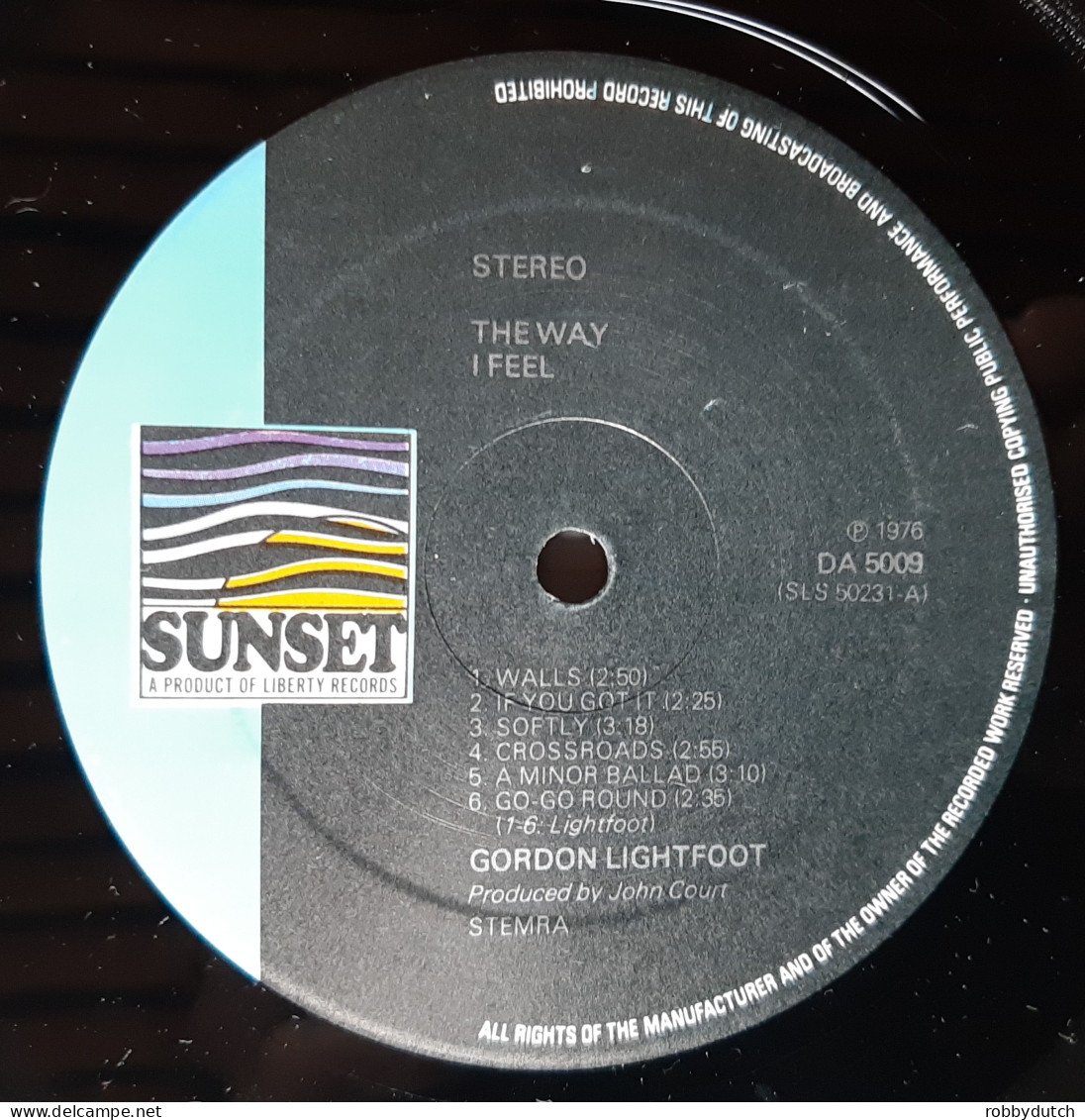 * LP *  GORDON LIGHTFOOT - THE WAY I FEEL (Holland 1976 EX-) - Country En Folk