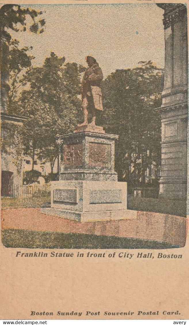 Franklin Statue In Front Of City Hall, Boston, Massachusetts - Boston