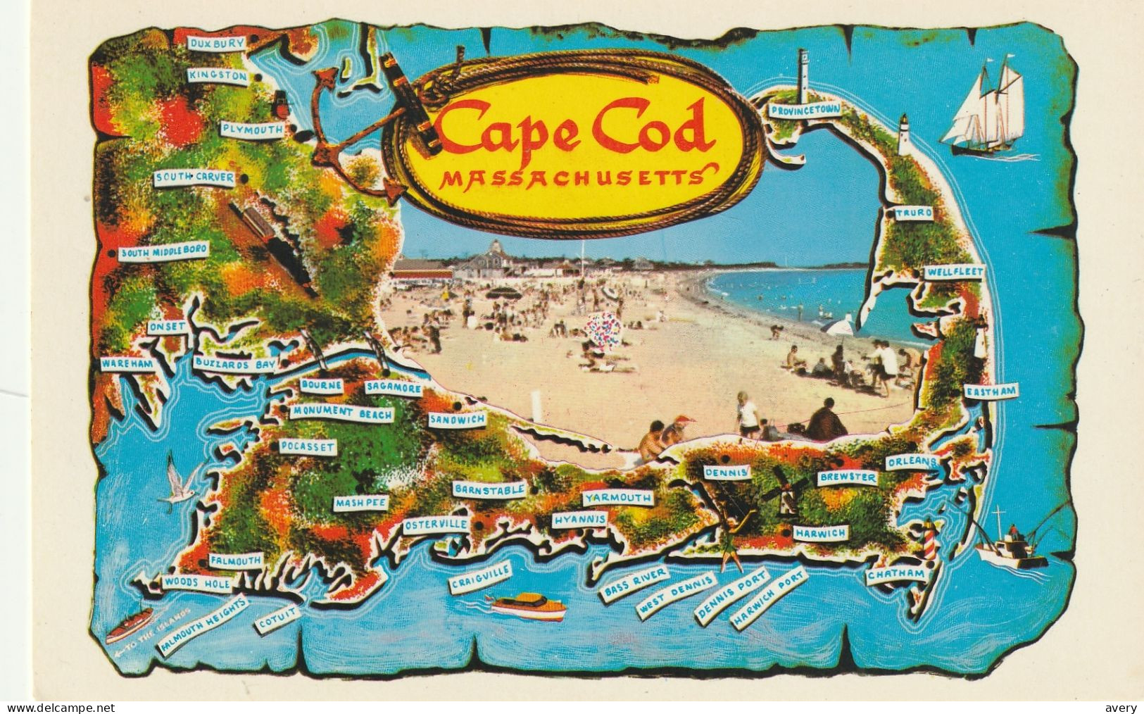 Map Of Quaint Cape Cod, Massachusetts - Cape Cod