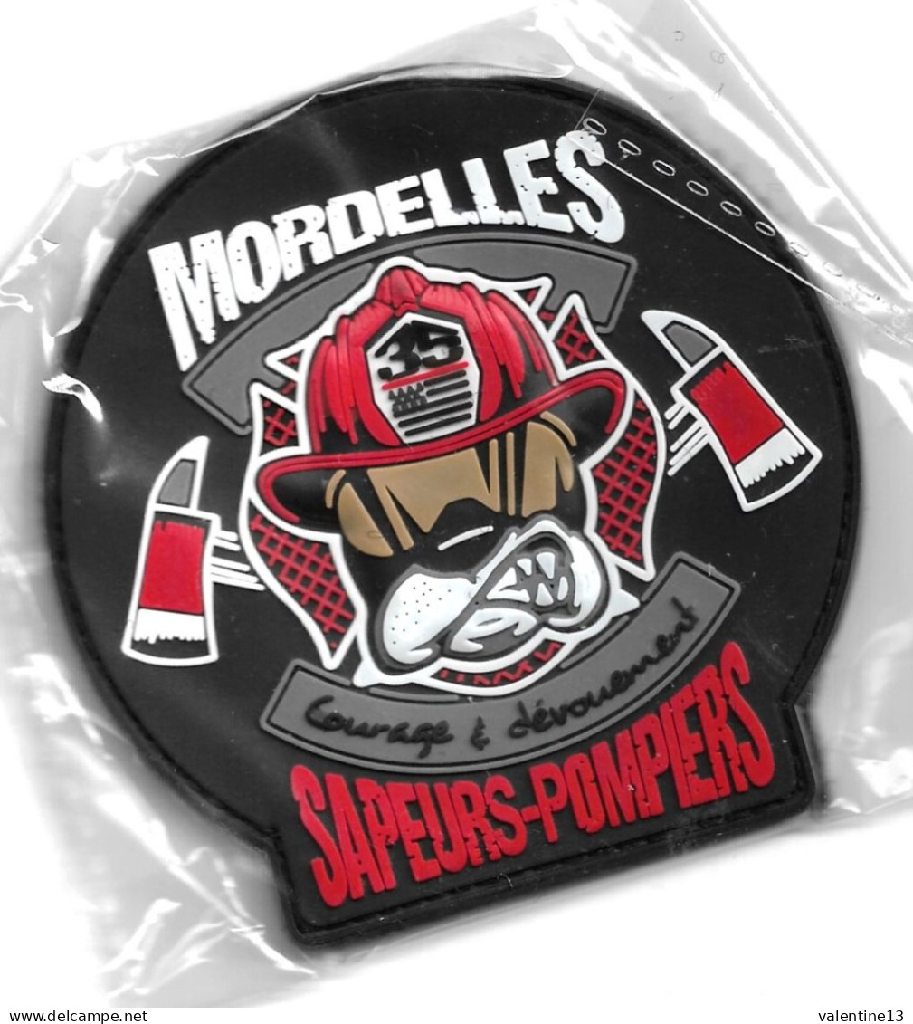 Ecusson PVC SAPEURS POMPIERS MORDELLES 35 - Pompiers