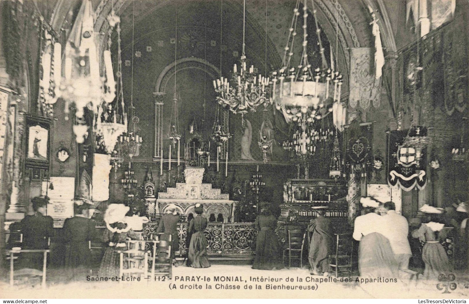 FRANCE - Paray Le Monial - Intérieur  De La Chapelle Des Apparitions - Carte Postale Ancienne - Paray Le Monial